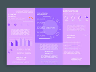 Fototapeta premium Brochure for business reports, cover layout and infographics