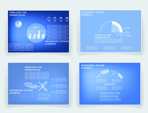 Brochure for business reports, cover layout and infographics