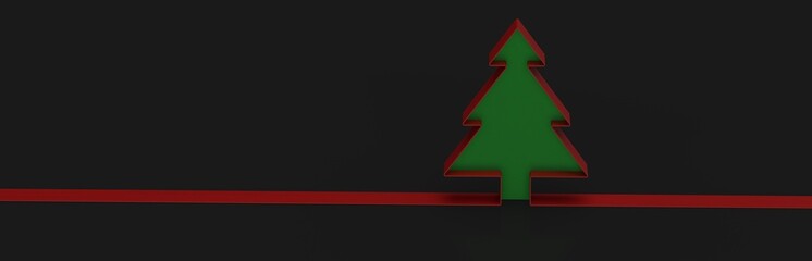 scene abstract christmas tree 3d rendering