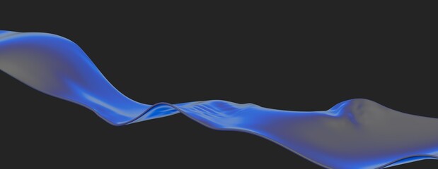 abstract blue and navy blue wave background, 3d rendering wavy wallpaper