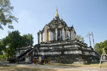 The Wat Phra Yuen Temple in the city of Lamphun in the province Lamphun in north Thailand. January, 2022