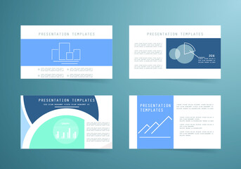 Brochure for business reports, cover layout and infographics