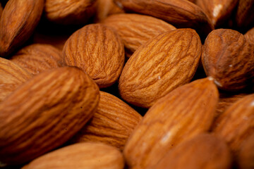 almonds, macro almonds, almonds at a very high magnification,