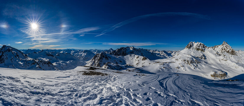 Piz Buin Panorama von der Breiten Krone