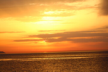 sunset on the beach