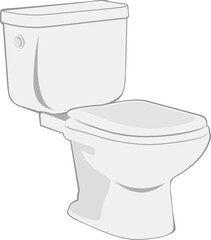 Vector illustration of a toilet