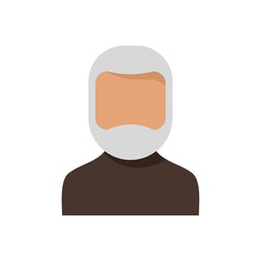 Senior man icon flat isolated vector
