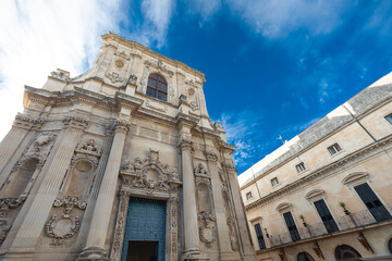 Chiesa di santa chiara, nella città barocca di lecce