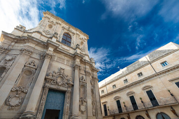 Chiesa di santa chiara, nella città barocca di lecce