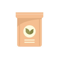 Fertilizer plant pack icon flat isolated vector