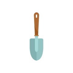 Garden handle shovel icon flat isolated vector
