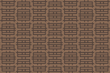 multicolored brown abstract seamless pattern. Geometric curve ornament illustration. rectangle decoration for your design. Repeating geometric print. mosaic can be used for wallpaper.