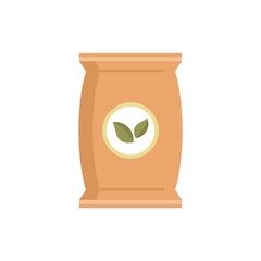 Plant soil pack icon flat isolated vector