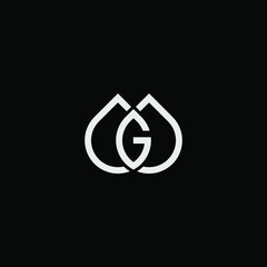 Letter G With Droplet or Oil Drop Logo Design Vector Template
