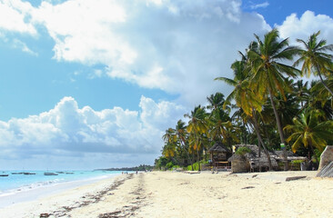 Obraz na płótnie Canvas Beautiful, tropical Zanzibar beach