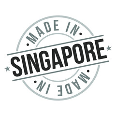 Made In Singapore Stamp Logo Icon Symbol Design. Seal Badge National Product Vector.