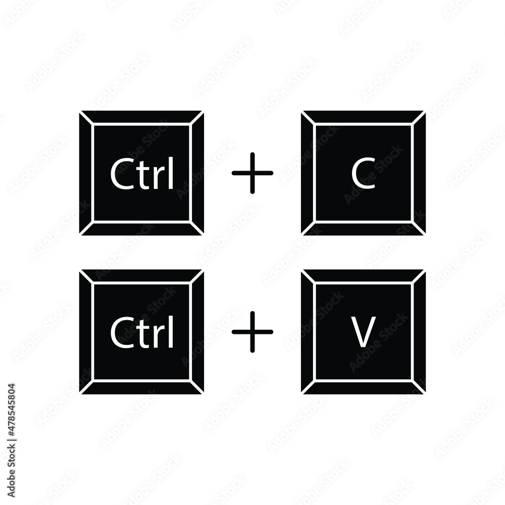 Poster ctrl c, ctrl v icon vector