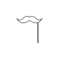 moustache on a stick icon vector