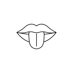 Fototapeta premium lips with tongue icon vector