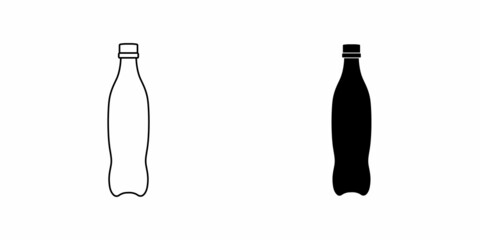 Plastic bottle icon. Vector isolated in flat style.