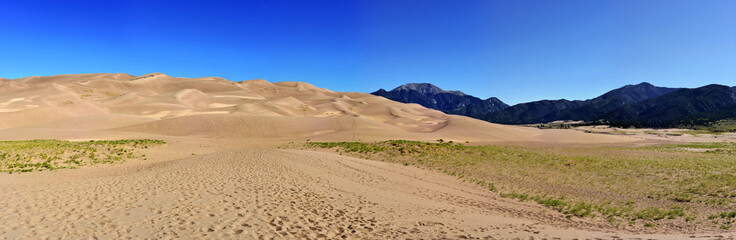 Fototapeta na wymiar Great Sand Dunes National Park in Colorado panorama of the dunes