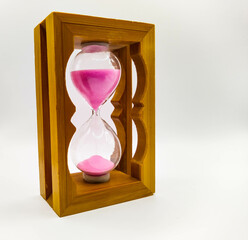hourglass on a white background