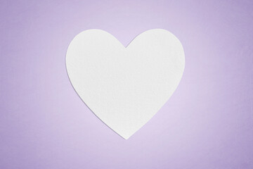 White love heart shaped blank textured paper for copy space