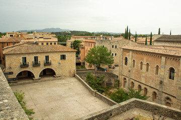 Fototapeta premium girona spanien innenstadt