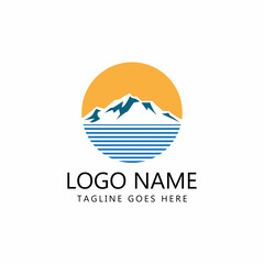 Mountain icon Logo Template Vector illustration design