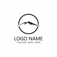 Mountain icon Logo Template Vector illustration design