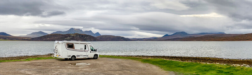 Motorhome at Kyle of Tongue - Sutherland - Scotland