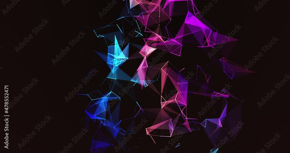 Poster plexus concept, lines connection background animation