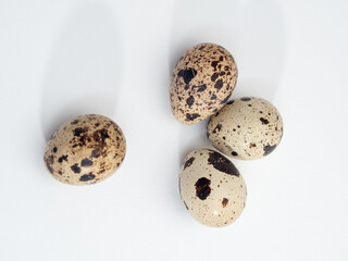 Obraz premium Quail eggs isolated. Quail eggs isolated on white background.