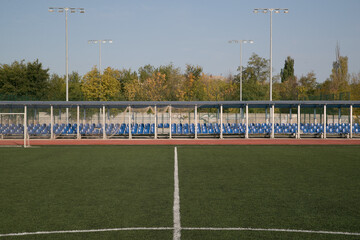 New sports stadium with a beautiful field
