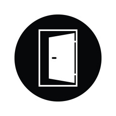 Flat Door icon. Single high quality outline symbol for web design or mobile app. Door thin line signs for design logo. eps 10