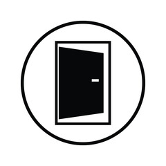 Flat Door icon. Single high quality outline symbol for web design or mobile app. Door thin line signs for design logo. eps 10