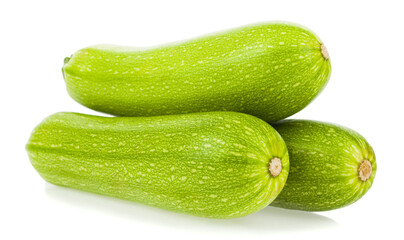 Zucchini isolated on white background.