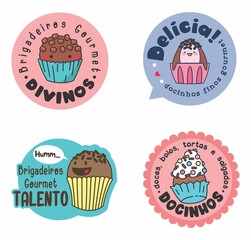 Brigadeiro, brigadeiro gourmet, desenho brigadeiro, desenho para festa, logomarca confeitaria, logo brigadeiro, logo venda de doces, logo docinhos, logomarca venda de brigadeiros	
