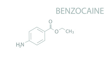 Benzocaine molecular skeletal chemical formula.
