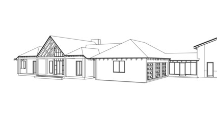 house sketch drawing