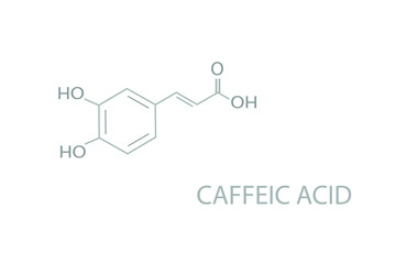 Caffeic acid molecular skeletal chemical formula.