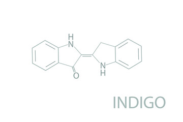 Indigo molecular skeletal chemical formula.