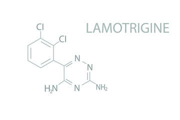Lamotrigine molecular skeletal chemical formula.