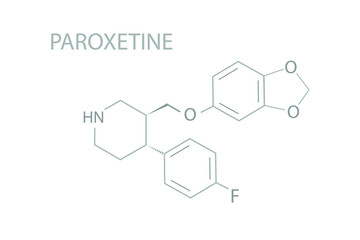 Paroxetin molecular skeletal chemical formula.