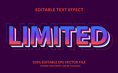 limited editable text effect