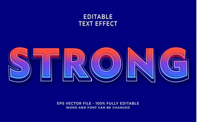 strong editable text effect