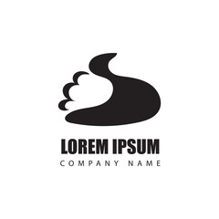 abstract logo black color on white background. vector logo design black and white, Vector Illustration. 