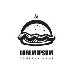 abstract logo black color on white background. vector logo design black and white, Vector Illustration. 