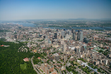Fototapeta na wymiar Downtown Montreal in Summer Quebec Canada
