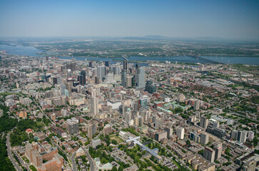 Fototapeta na wymiar Downtown Montreal in Summer Quebec Canada